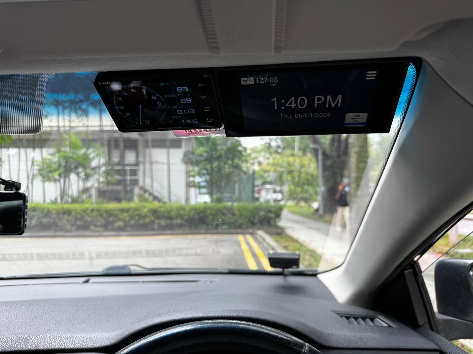 Clear sightline with KK Solution OBU mount installed