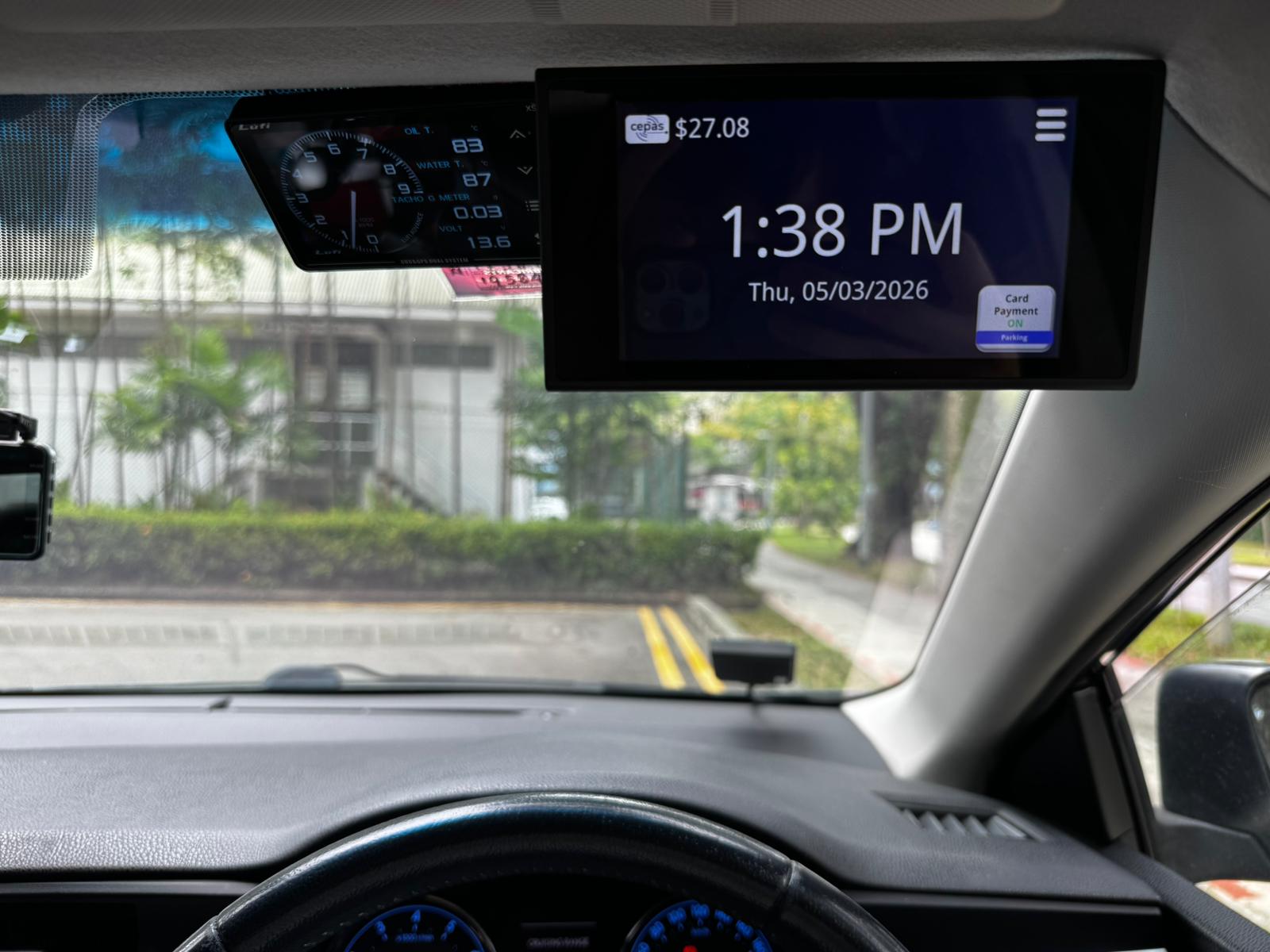 OBU blocking driver sightline before KK Solution mount