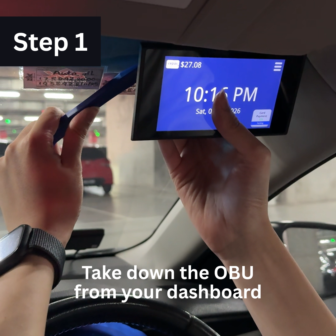 Step 1 — Remove OBU from dashboard