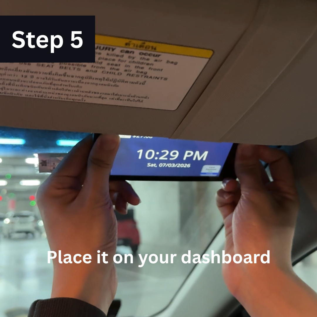 Step 5 — Mount on dashboard